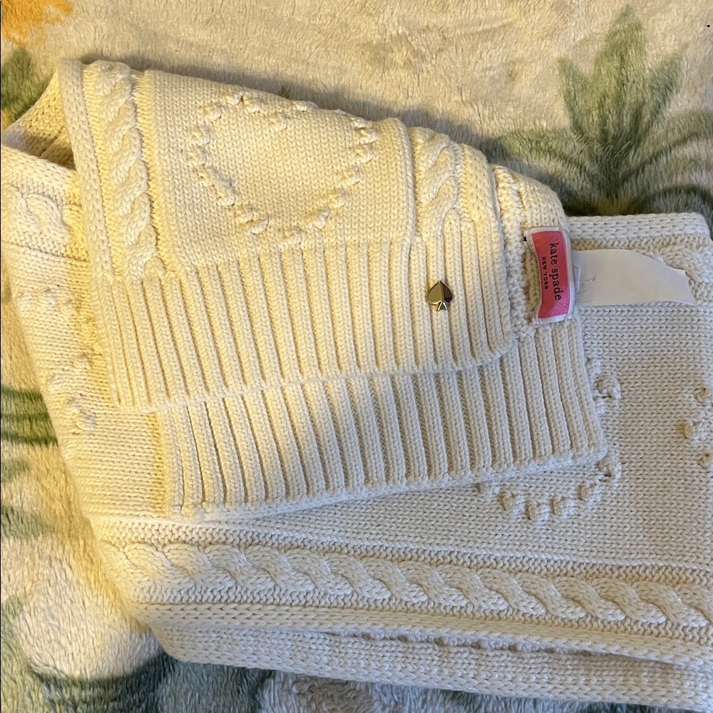 Kate Spade Cream Knit Scarf